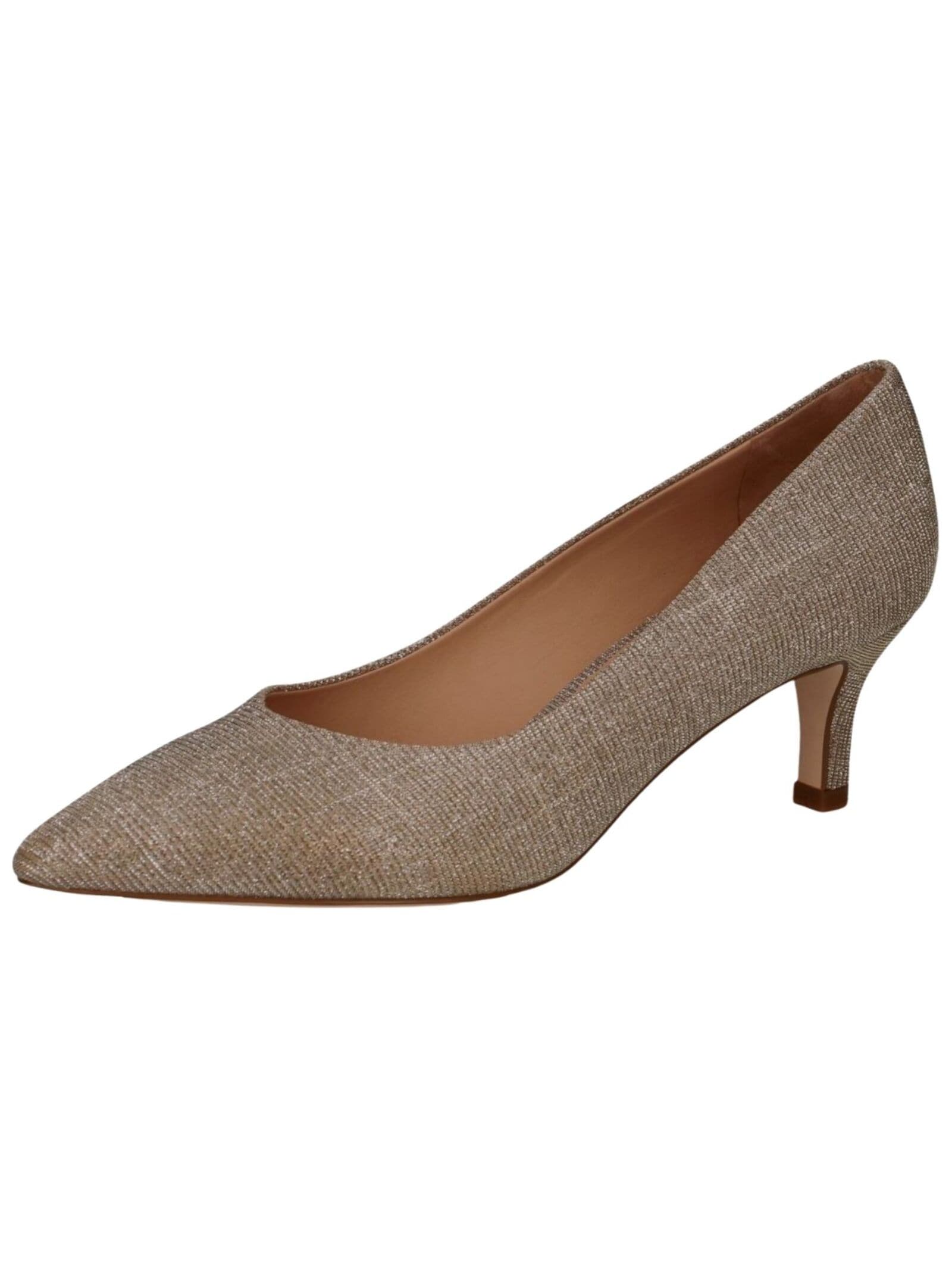 Pumps PETER KAISER "Peter Kaiser Pumps Textil", Damen, Gr. 37, beige (sand), Textil, Schuhe Pumps