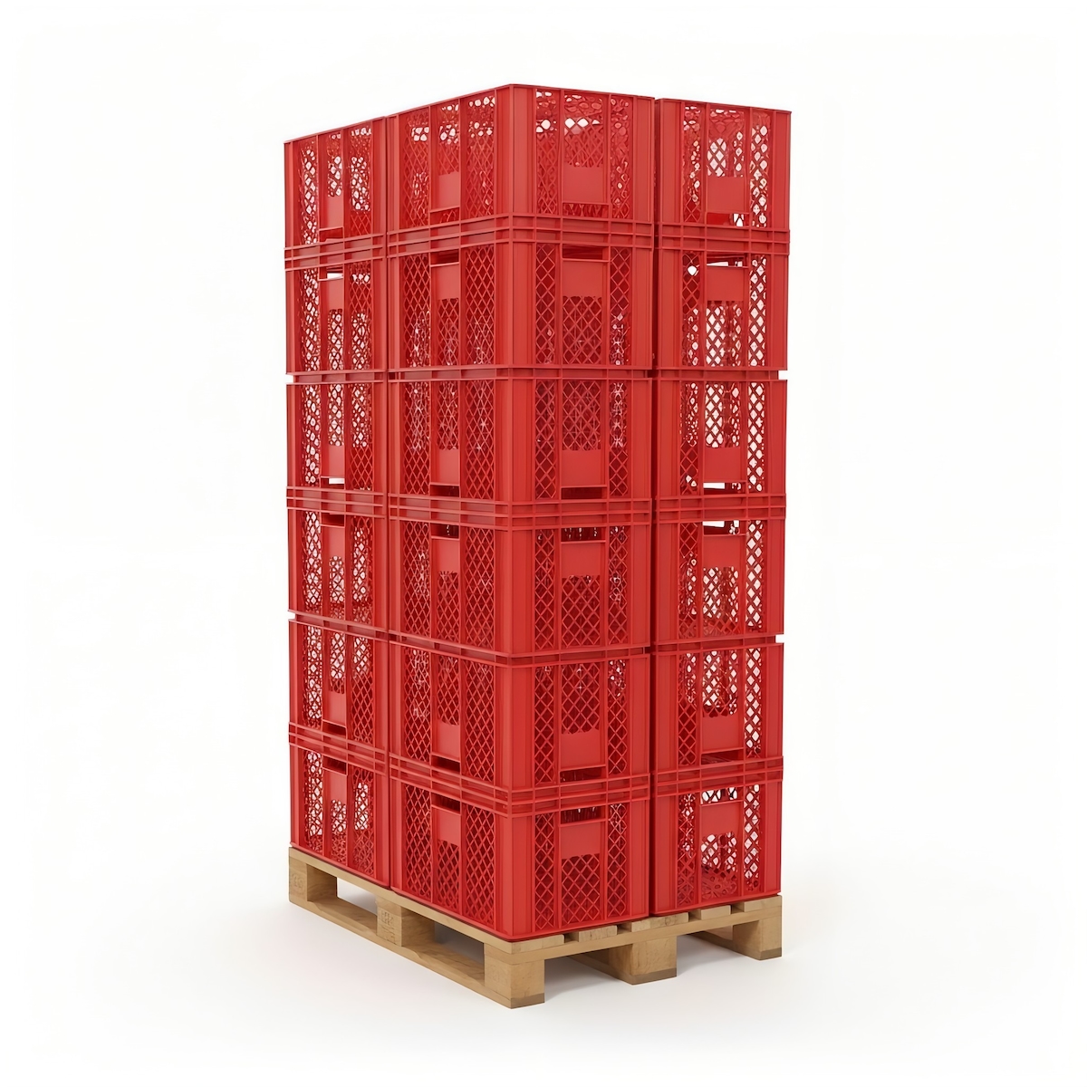 Logiplast 36 Stück Bäckerkisten Brotkisten 600 x 400 x 320 mm in Rot Image