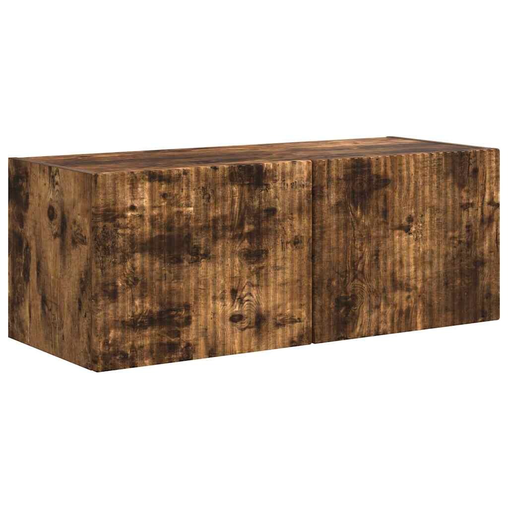 vidaXL TV-Wandschrank Wandmontiert Geräucherte Eiche 60 x 31 x 29,5 cm Image