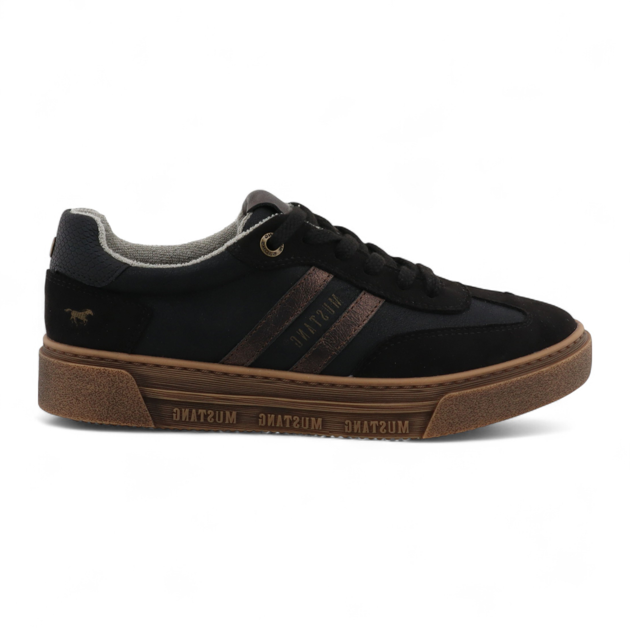 Mustang Damen Sneaker Street Plateau Schwarz