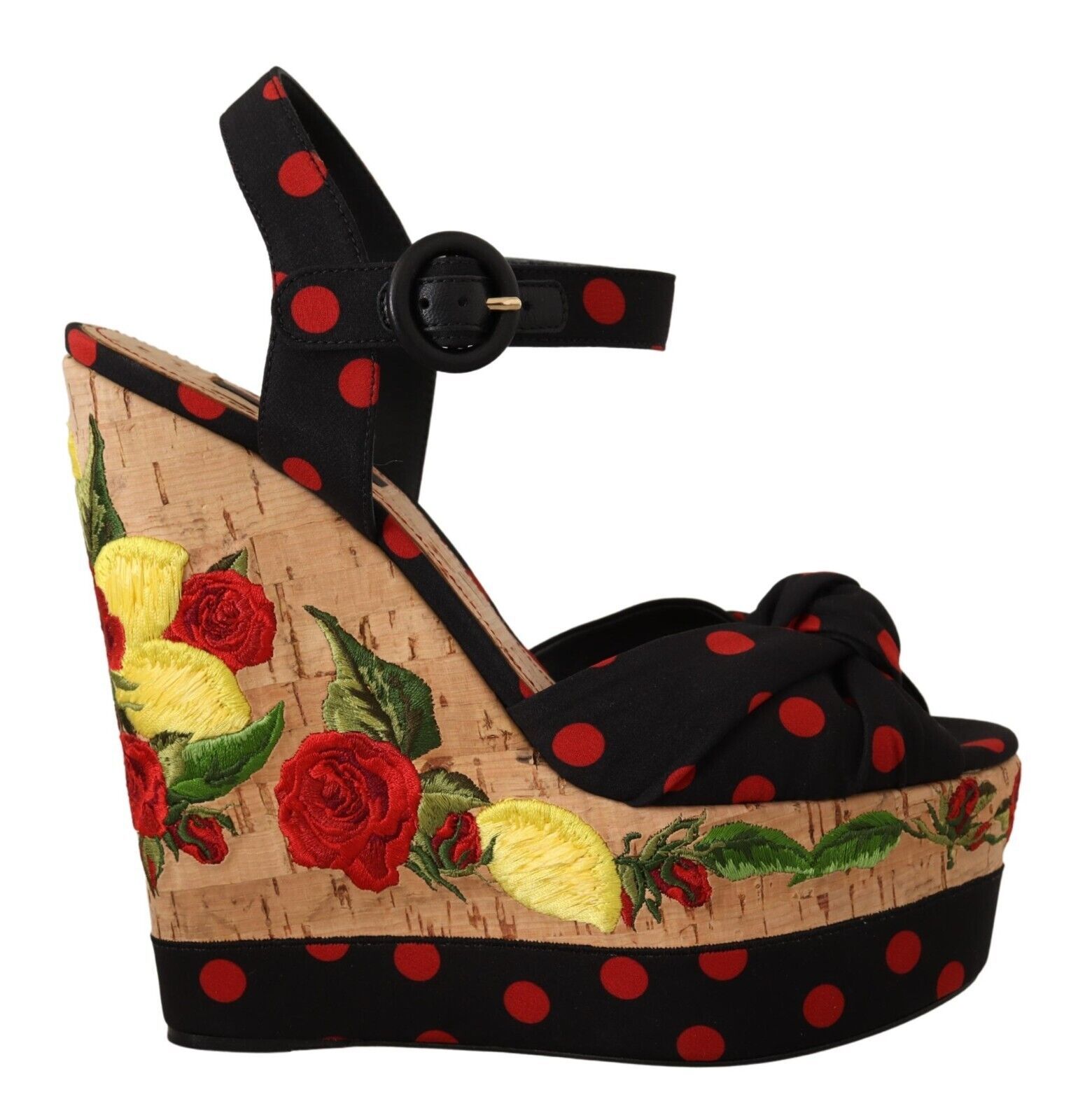 Dolce & Gabbana Mehrfarbige Plattform-Wedges Sandalen Charmeuse Damenschuhe