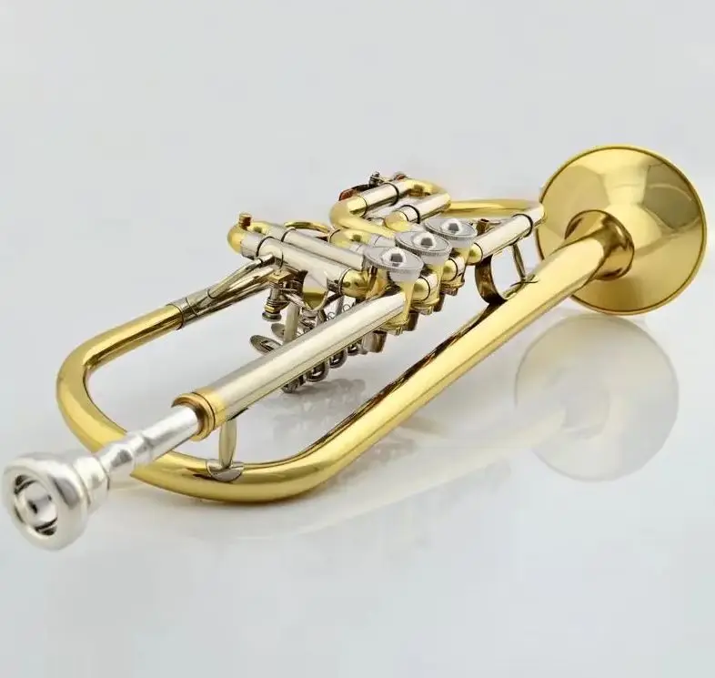 Jinbao JBTR-440 Trompete, Musikinstrument, drei Tasten, flache Tasten, Trompete, für Kinder und Erwachsene, professionelle Leistung Image