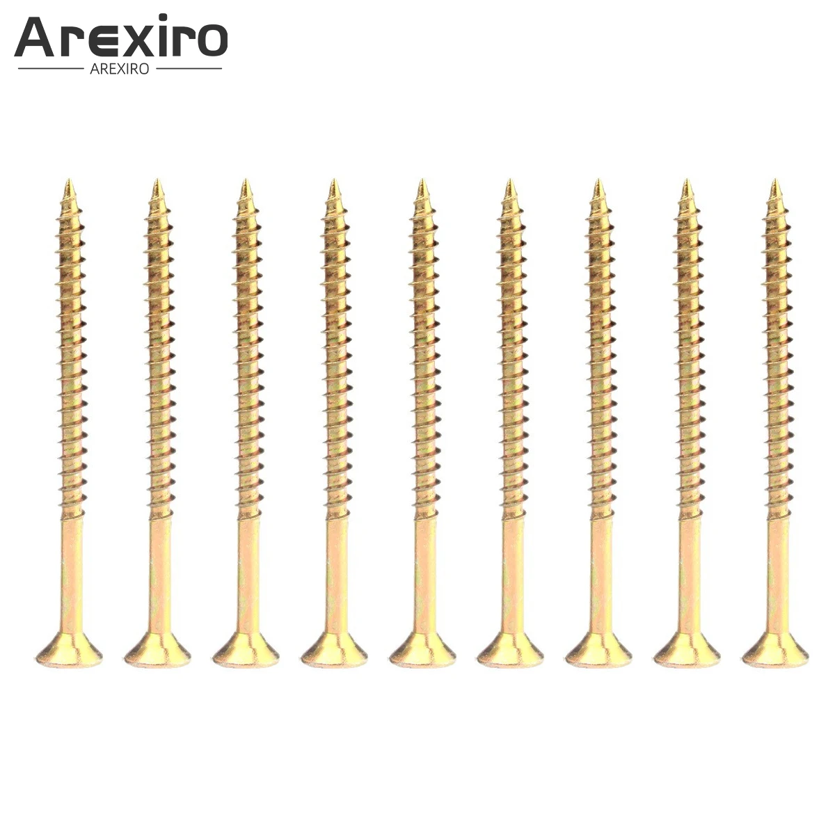 50/100 Stück Mehrzweck-Einzelgewindeschrauben 5,0 x 100 mm Zinkgelb passiviert Image