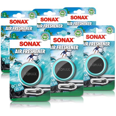 Sonax 6x Lufterfrischer Autoduft Air Freshener Ocean-fresh [Hersteller-Nr. 03620410] Image