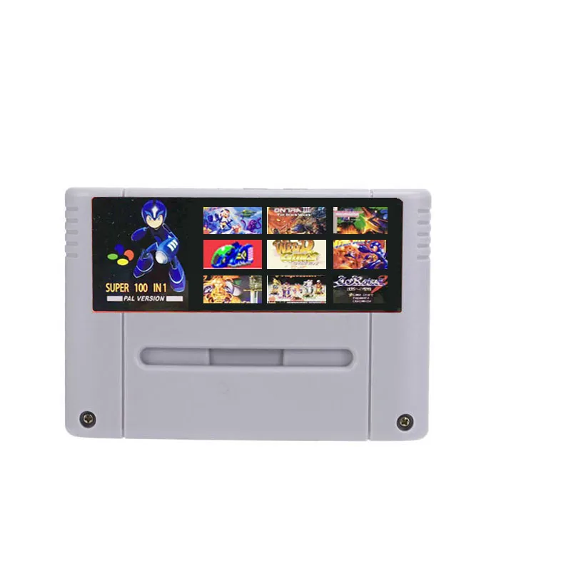 Super 100 in 1 Video Game Cartridge With Games Castlevania Dracula X IV Contra III Final Fight 3 Hagane Mega Man 7 Tetris