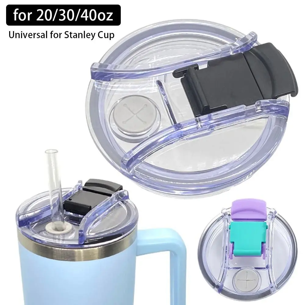 1 Stück Neu für Tasse mit Griff, Flaschenabdeckung, 20/30/40 Unzen, Themos, Becher, Becherkappe, spritzwassergeschützt, mehrfarbige Kunststoffdeckel Image