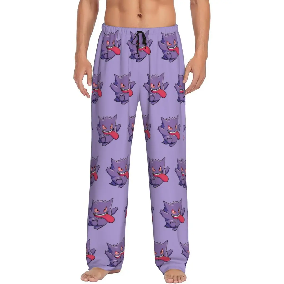 Maßgeschneiderte G-Gengares-Anime-Pyjamahose für Herren, Cartoon-Nachtwäsche, Lounge-Schlafhose, Stretch, mit Taschen Image