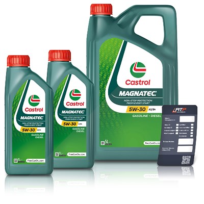 Castrol 7 L Magnatec 5W-30 A3/B4 + Ölwechsel-Anhänger [Hersteller-Nr. 15F8BB] Image