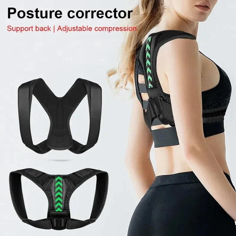 1PC Zurück Schulter Haltung Corrector Gürtel Schlüsselbein Wirbelsäule Unterstützung Reshape Your Body Home Office Sport Oberen Rücken Neck Brace Image