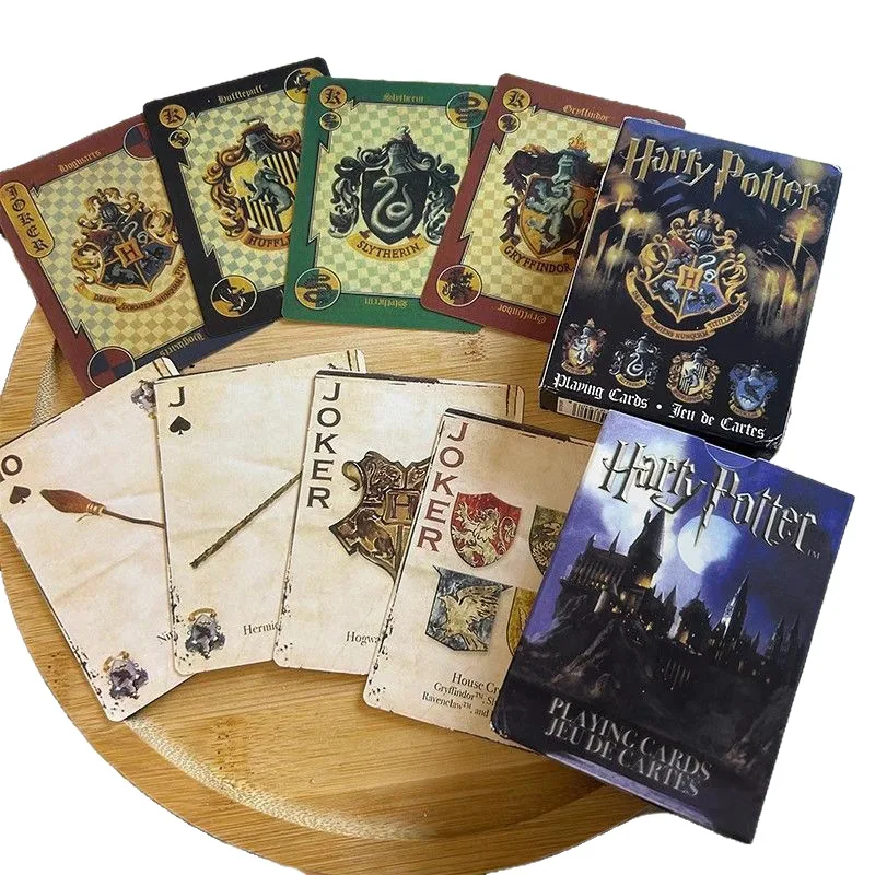 54pcs/set Harryy Potter Poker Movies TV Toys Series Magic Castle Playing Card Entertainment Game Toy Badge Poker Figure Gift Toy