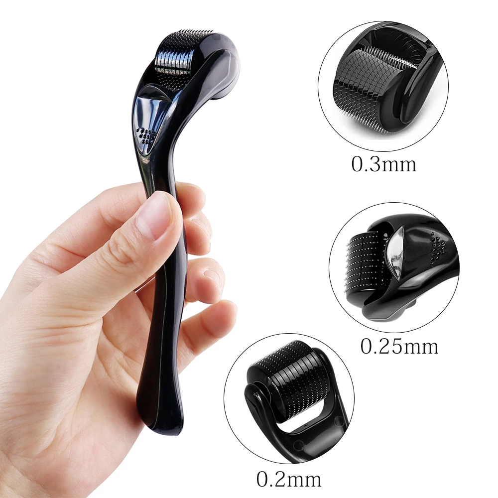 Professioneller 540-Titan-Derma-Roller für die Hautpflege, Bartwachstum, Haarwachstum, 0,2/0,25/0,3 mm Mikronadeln-Roller, Gesichtsrollen-Werkzeug Image
