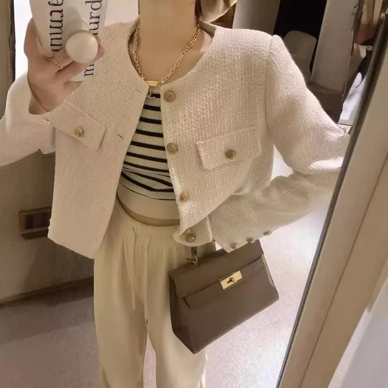 Xiaoxiangfeng veste vêtements pour femmes printemps 2025 nouveau Style court français frit tempérament de rue haut polyvalent vêtements pour femmes