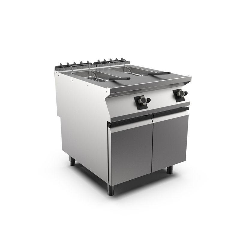 Mareno M1-900 Gasfritteuse 2x 15 Liter, mit Tür, 80cm Image
