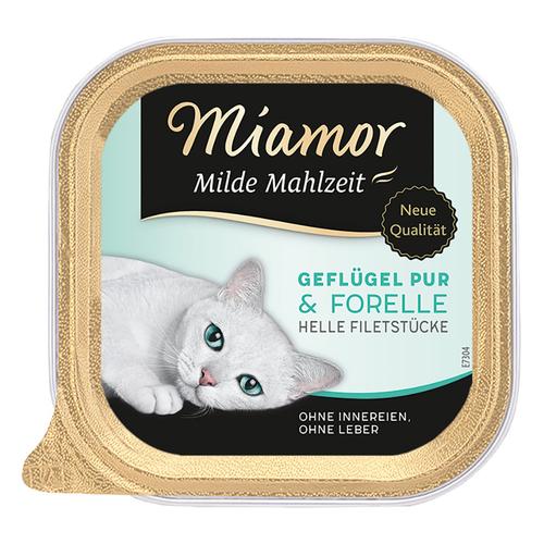 24x100g Geflügel & Forelle Miamor Katzenfutter nass