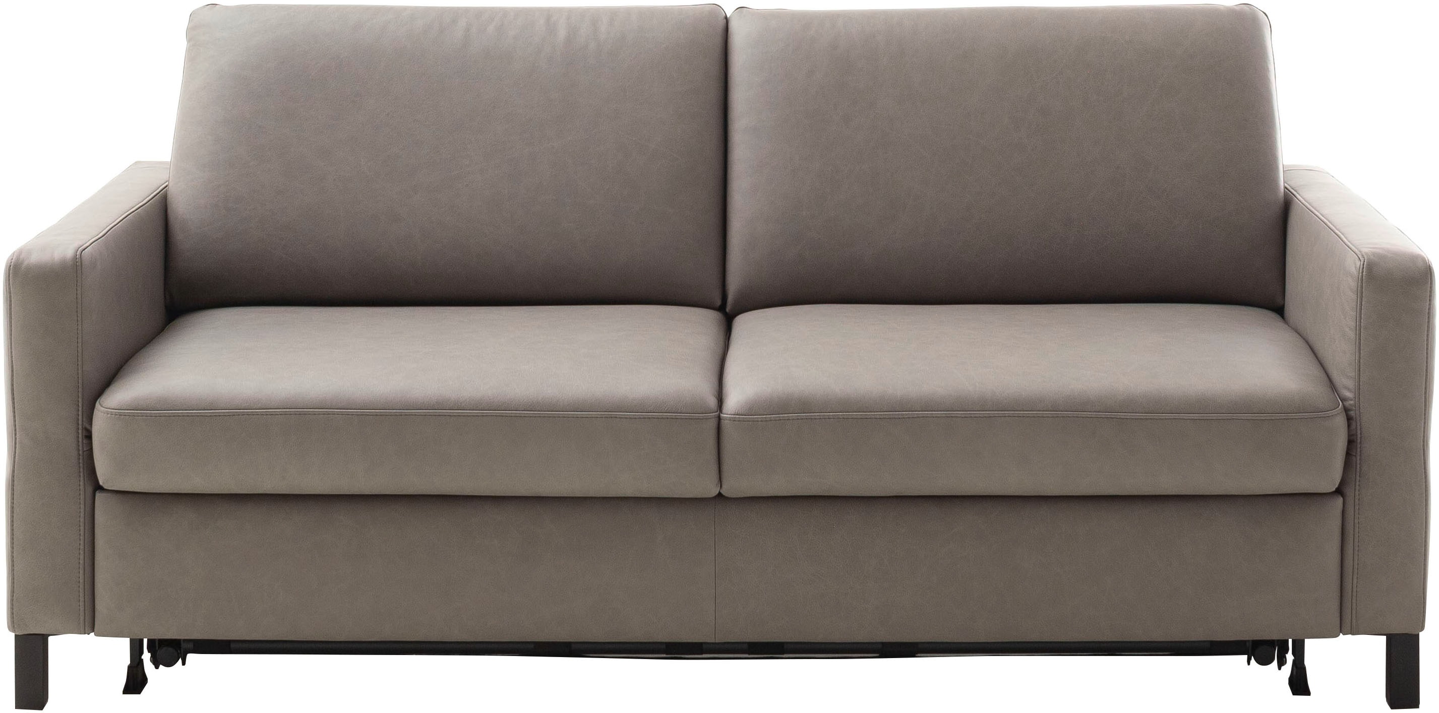 Schlafsofa HOME AFFAIRE "Calestra, 2,5-Sitzer mit Kaltschaummatratze, Breite 188 cm", elephant, B:188cm H:86cm T:102cm, 100% Leder, Sofas, Schlafsofa