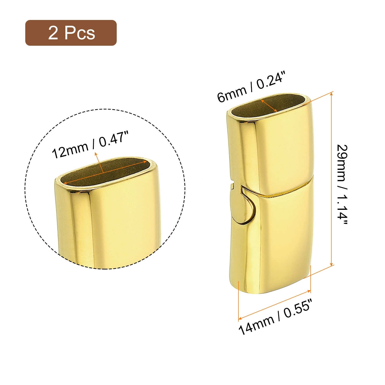 Flat Leather Clasps, Flat Closure End Caps, Stainless Steel Clasps Closures Leather Cord Buckle