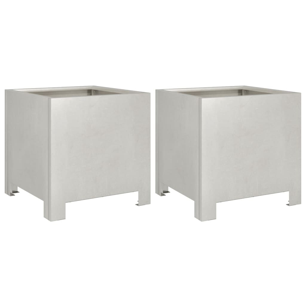 vidaXL Pflanzkübel 2 Stk. 30x30x30 cm Edelstahl Image