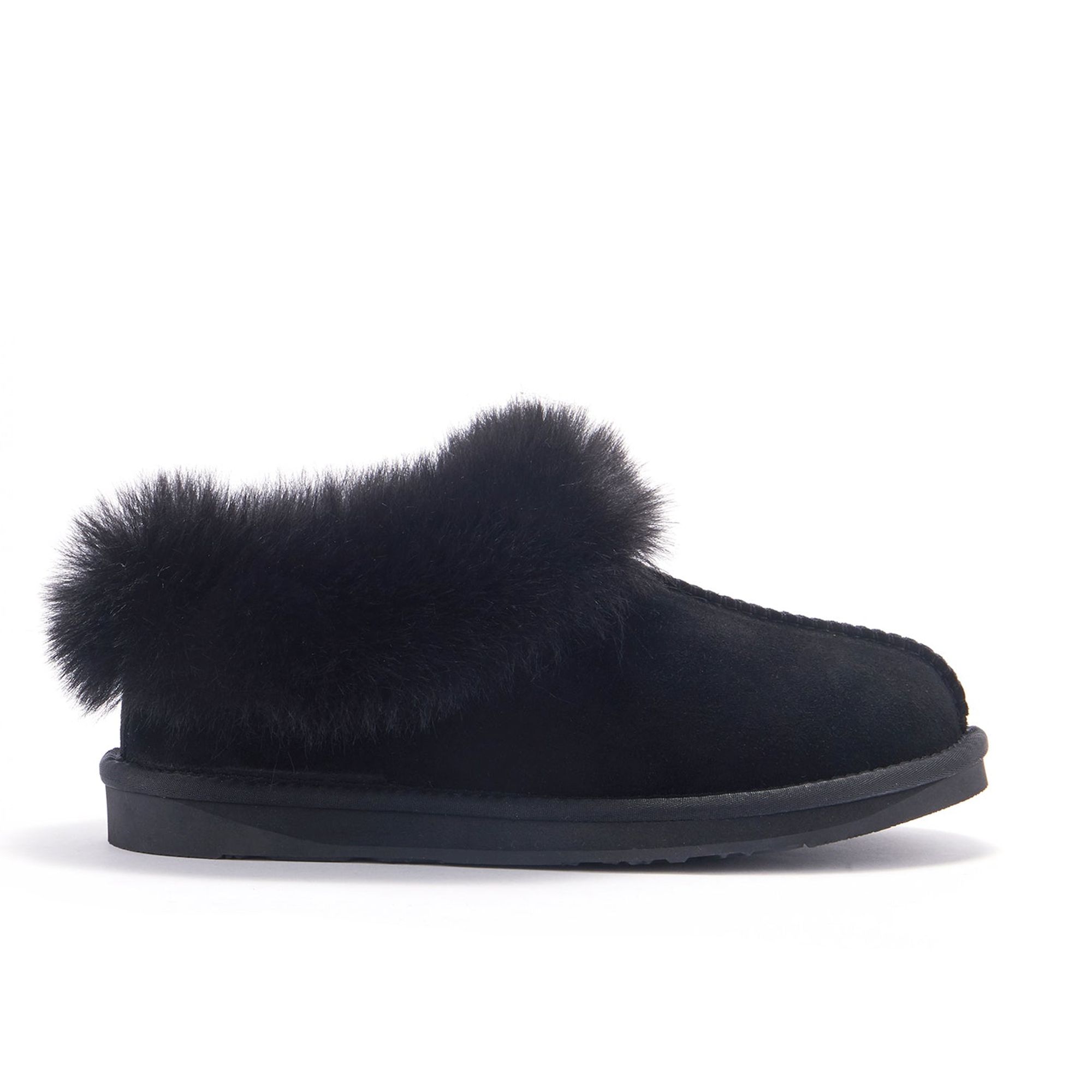 Outback Luxe schwarze Hausschuhe EU 37