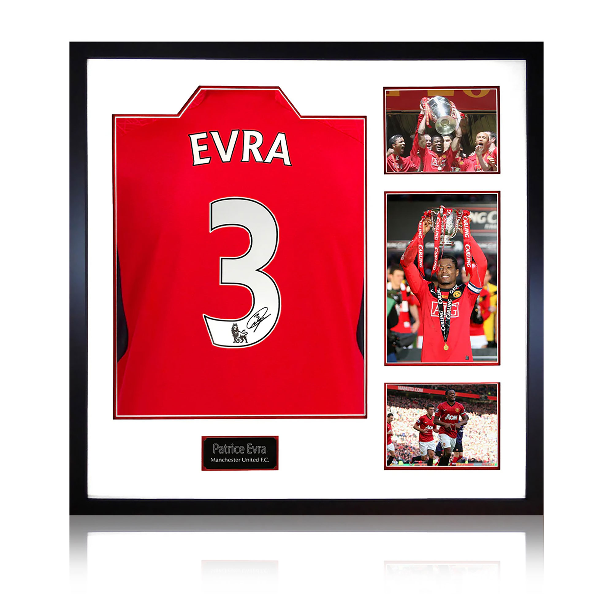 Maillot domicile Manchester United signé par Patrice Evra - Cadre Elite