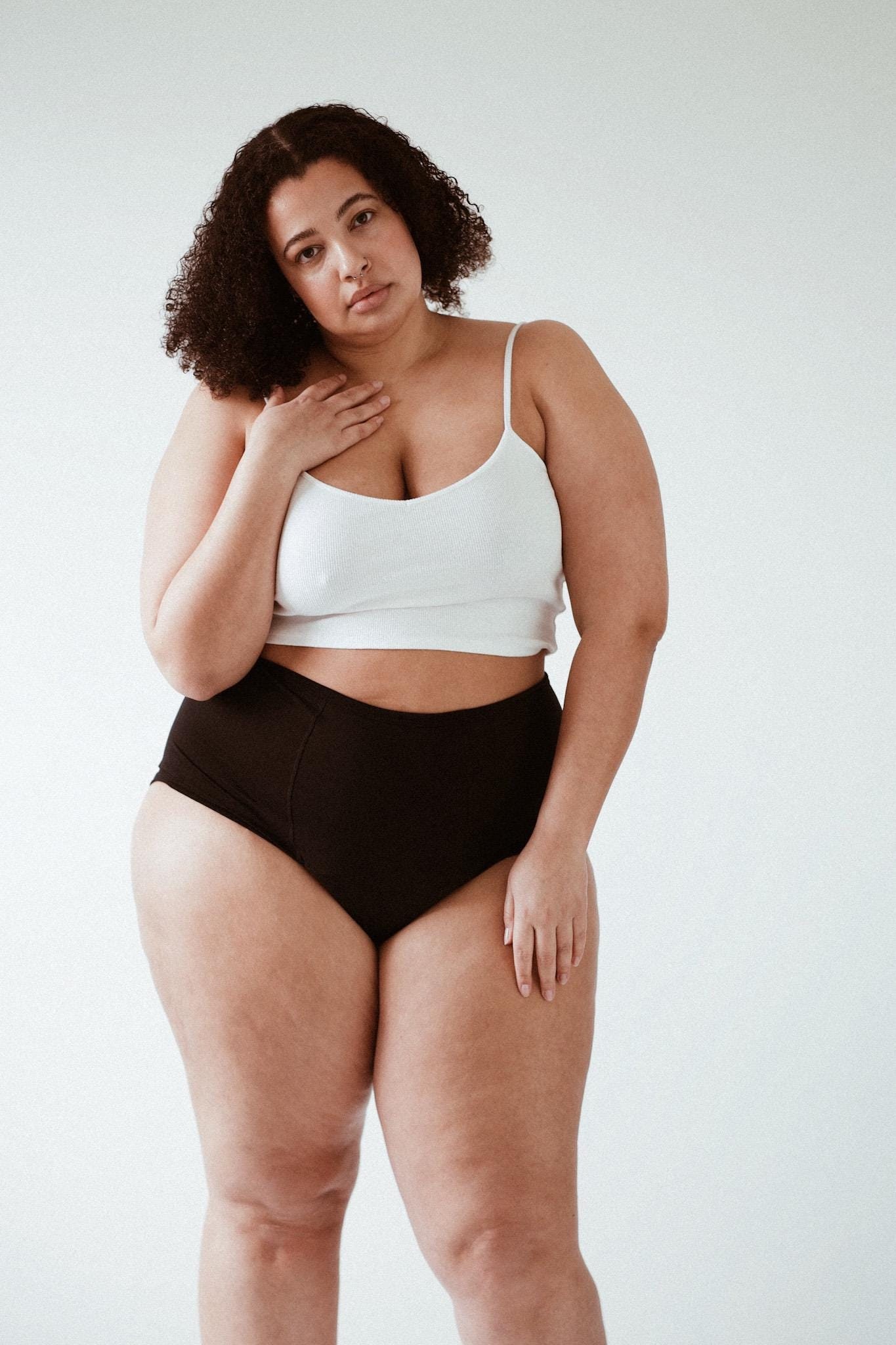 Mutandine mestruali in cotone biologico - Assorbenza moderata - Slip Maya - Slip intero a vita alta - XS-4XL
