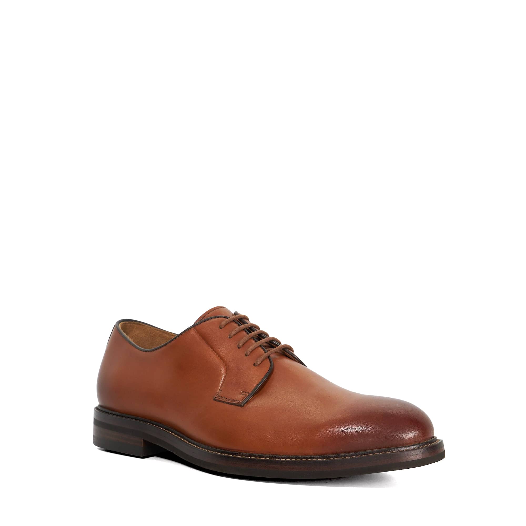 Dune London Mens Siril - Leather Gibson Shoes - Tan - Size UK 9 | Dune London Sale | Discount Designer Brands