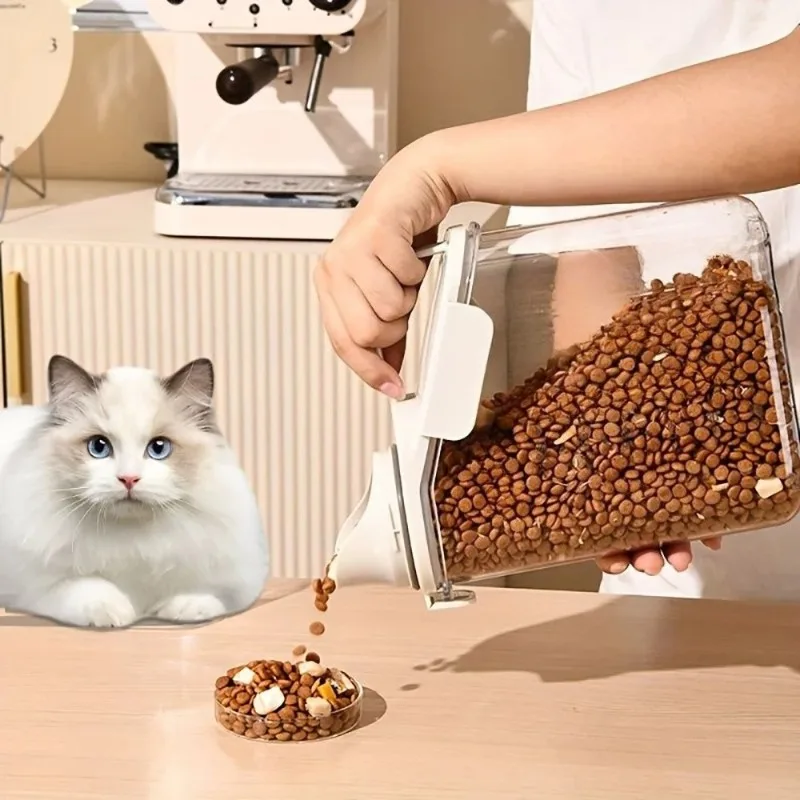 Seau de stockage des aliments pour animaux de compagnie scellé avec échelle seau de stockage des aliments pour animaux de compagnie personnalisé nourriture pour chat nourriture pour chien fournitures