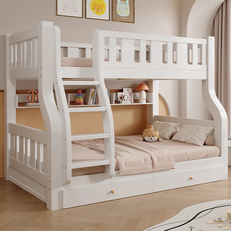 Ober- und Unterbetten, Etagenbetten, hoch und niedrig, Doppelbetten aus Massivholz, Ober- und Image