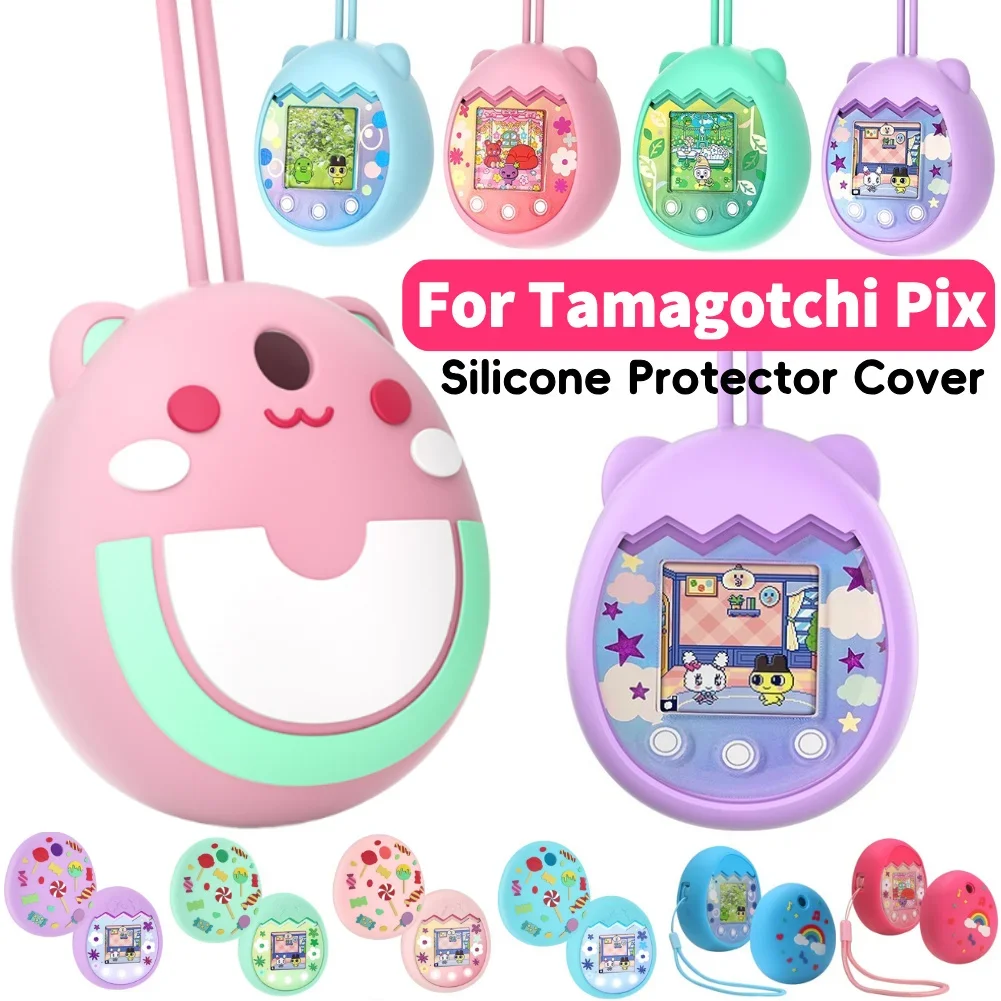 Silikon-Schutzhülle mit Karabiner, Schutzhülle für Tamagotchi Pix Interactive Virtual Pet Machine Image