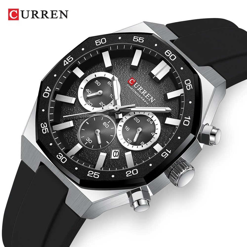 CURREN Sport Herrenuhren Top-marke Luxus Auto Datum Uhr Männer Wasserdicht Leucht AQUANAUT Quarzuhren für Männer Reloj Hombre Image