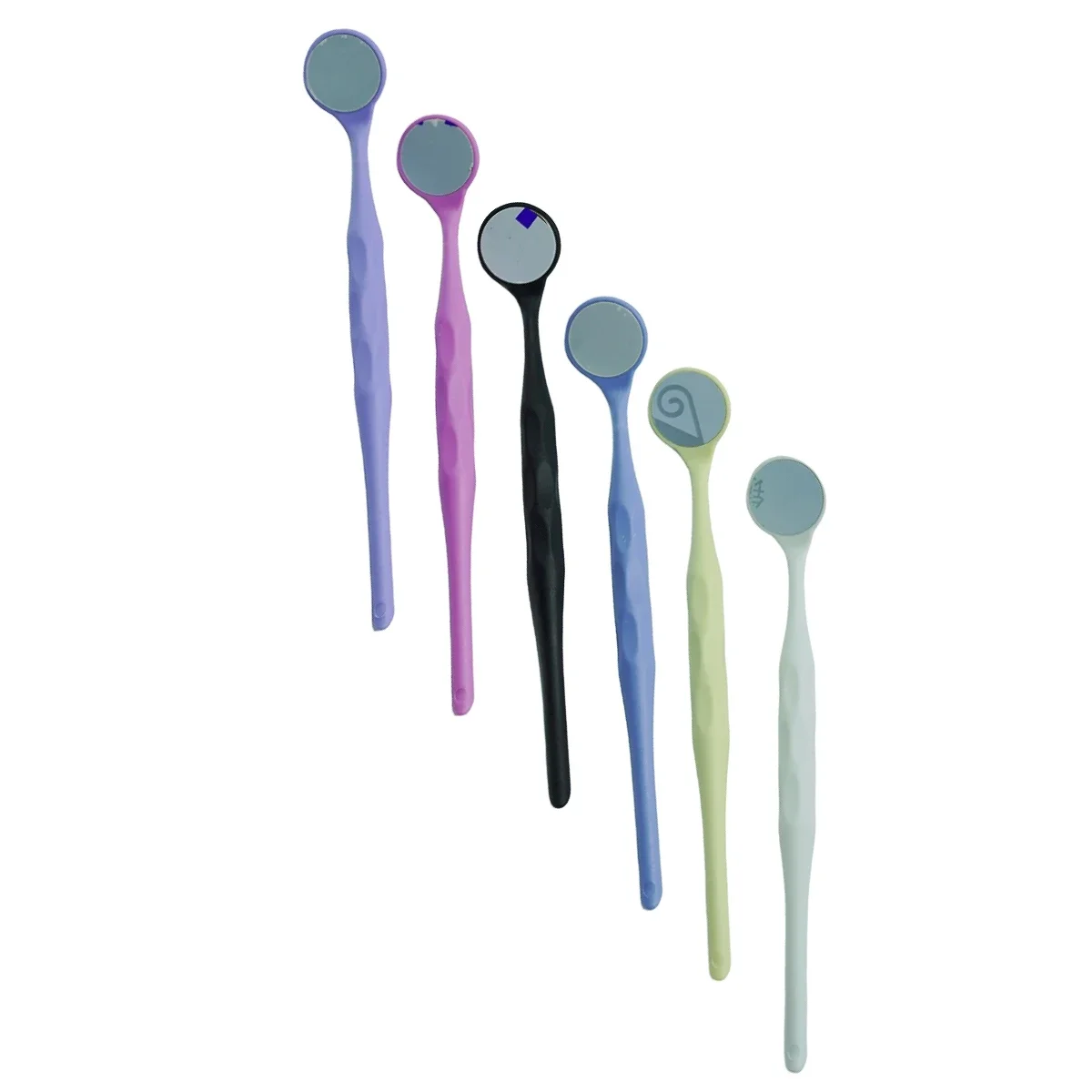 10 Teile/schachtel Dental Doppelseitige Mund Spiegel Anti-Fog Nicht-Ghosting Multi-Farbe Oral Untersuchung Spiegel Für zahnarzt Klinik Image