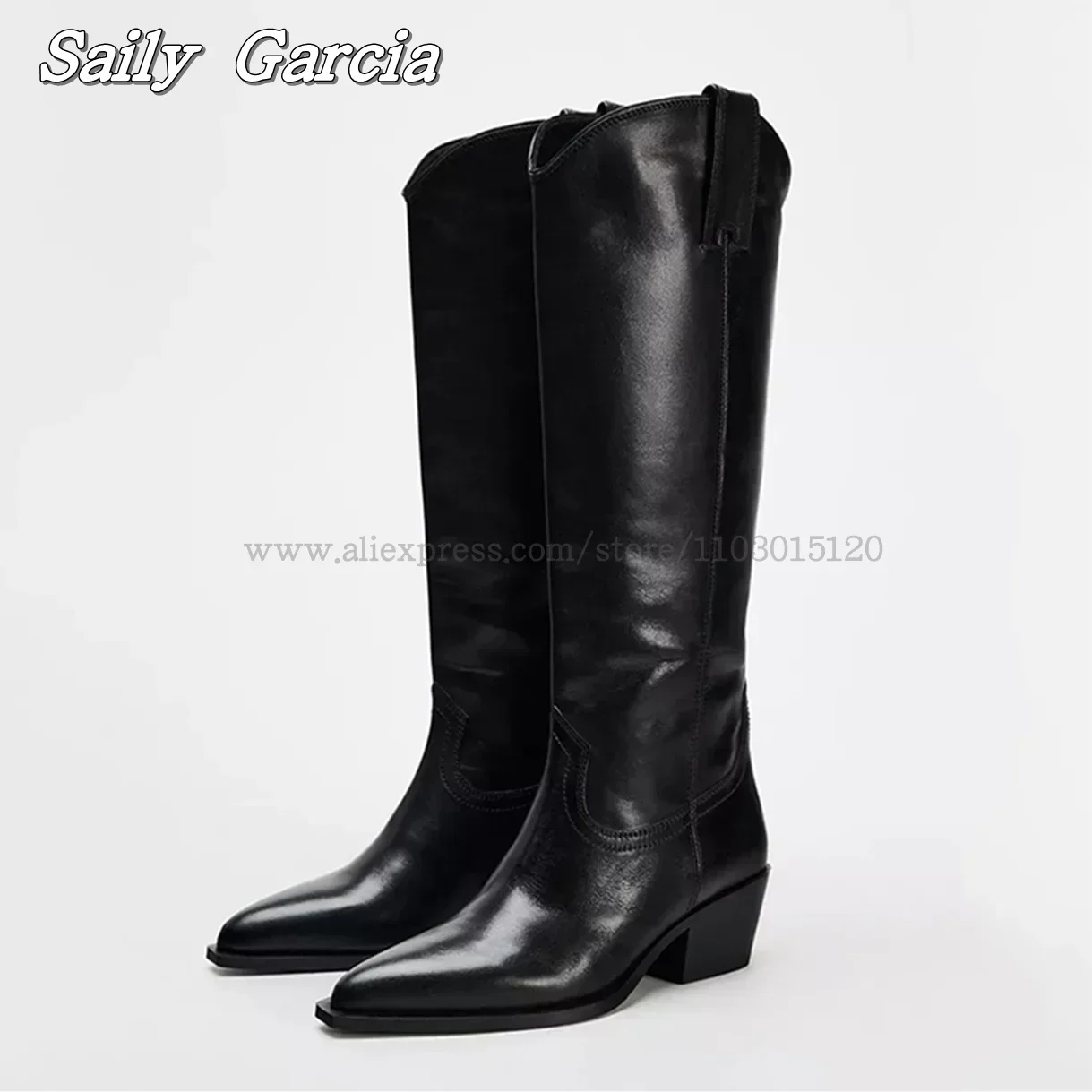 Echtes Leder Stickerei Blockabsatz Slip On Biker Stiefel Herbst Größe 35-40 Chelsea Stiefel Spitzschuh Sexy Casual Lady Stiefel