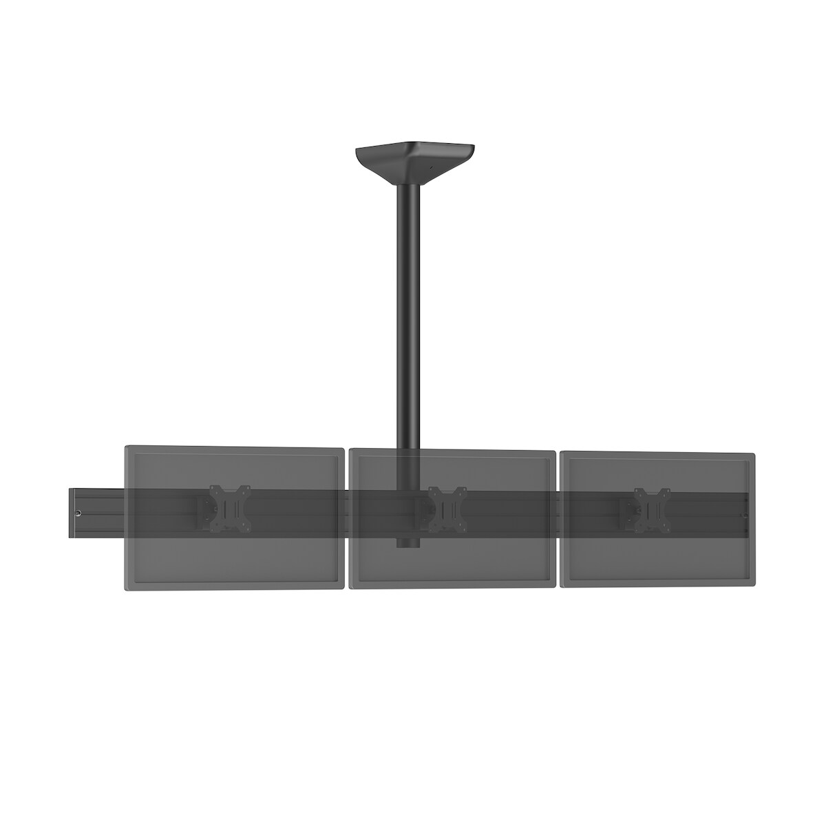 KIMEX - TV-Halterung Decke menu board 3 Bildschirme 32'' - Höhe 100 cm schwarz Image