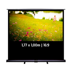 KIMEX - Transportable Leinwand Pull Up 1,77 x 1,00m - Format 16:9 Image