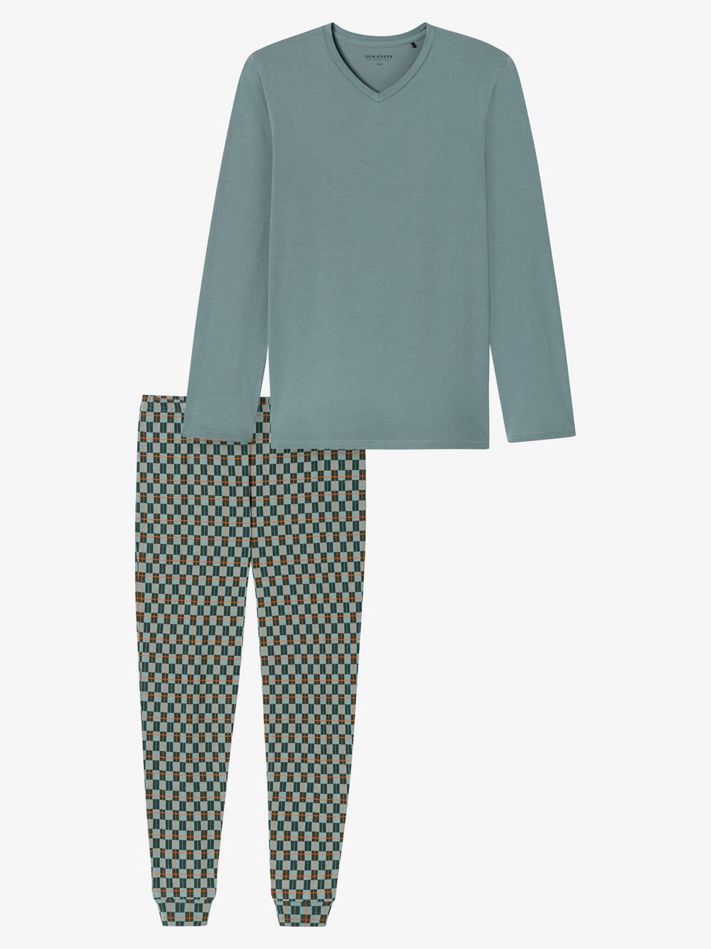 Schiesser Pyjama Herren grün, 50 Image