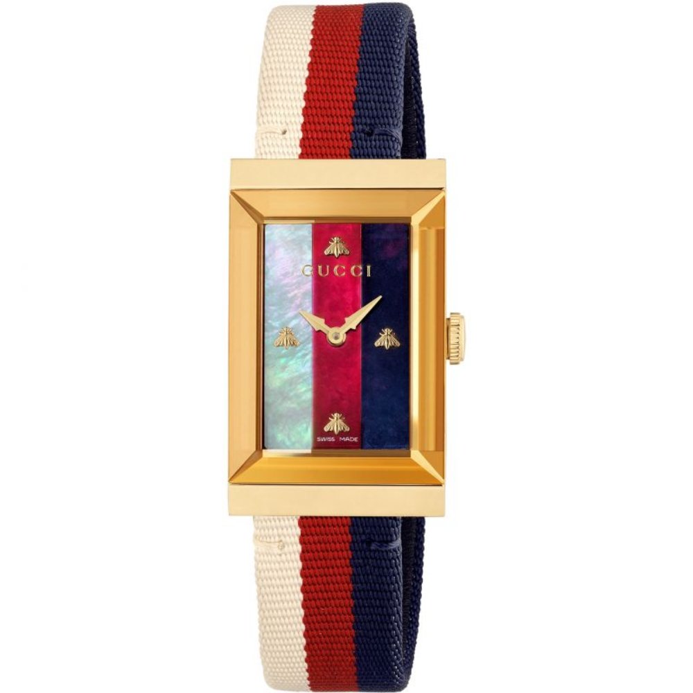 Gucci YA147405 G-frame Multicolour Womens Watch - Stylish and Elegant Silicone - One Size | Gucci Sale | Discount Designer Brands