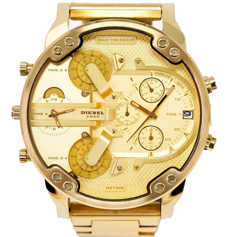 Diesel DZ7399 Mr Daddy 2.0 Yellow Gold Mens Chronograph Watch Stainless Steel - One Size | Diesel Sale | Discount Designer Brands