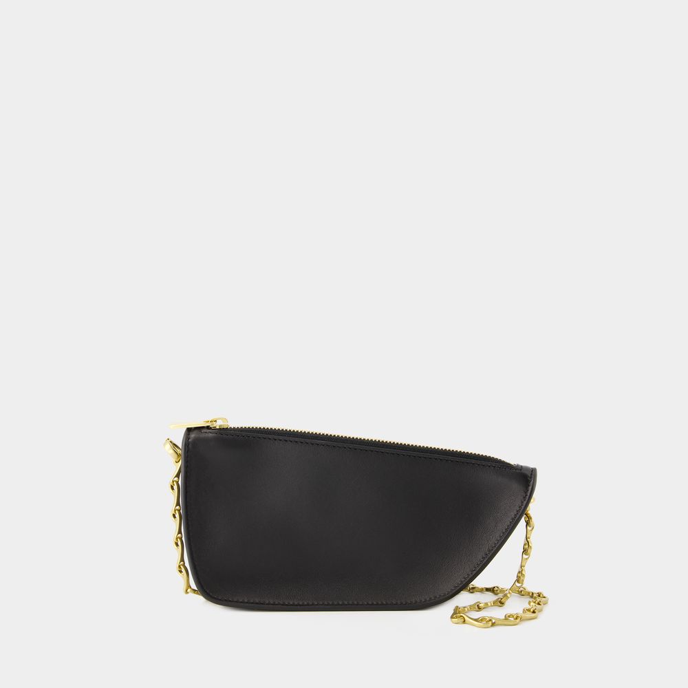 Wallet On Chain Micro Shield - Burberry - Cuir - Noir Image