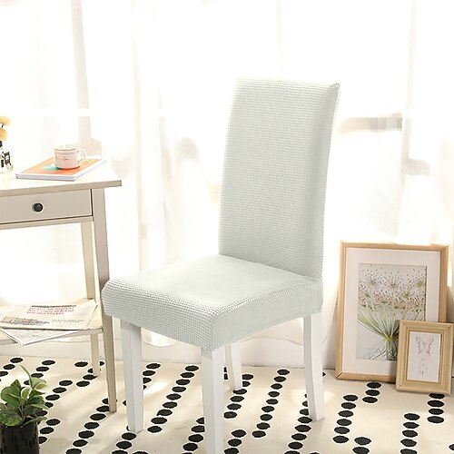 Geometrisch bedruckte Stuhlhussen, Hockerüberzüge, 1-, 2-, 4- oder 6-teiliges Set, dehnbare und waschbare Stuhlhussen für die Esszimmerdekoration Image