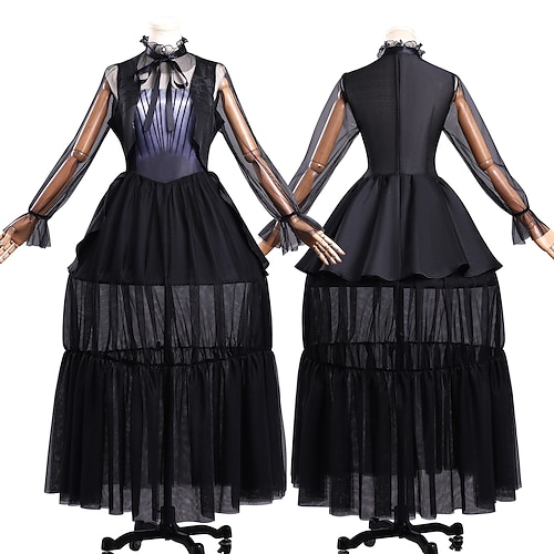 Gothic-Horror Dunkle Wissenschaft Kleid Kostüm Festkleidung Cosplay for Damen Mädchen Kinder Erwachsene Halloween Karneval Leistung Party Image