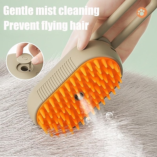 Katzenbürste, Fellpflegebürste für Katzen, selbstreinigend, 2 Stück, für Katzen und Hunde, entfernt lose Haare, sorgt für ein gesünderes Fell, angenehmes Pflegeerlebnis, tragbares Design Image
