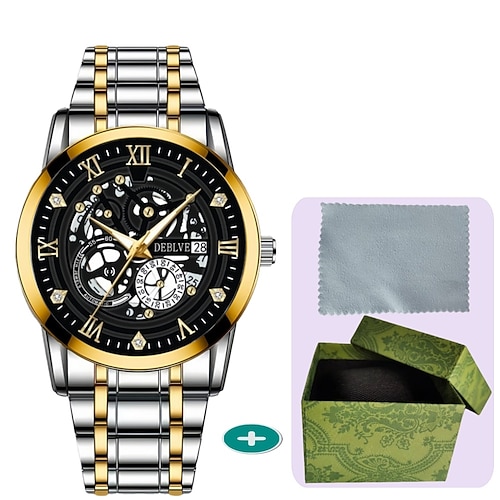 Hochwertige Herrenarmbanduhr, modische Herren-Quarzuhr mit Kalender und Leuchtzifferblatt – die beste Geschenkidee für Männer Image