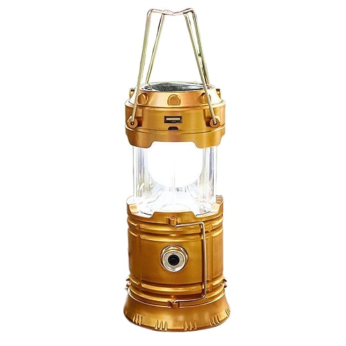 1er-Pack faltbare, tragbare LED-Campinglaterne, leicht, wasserdicht, solar- und USB-wiederaufladbar, LED-Taschenlampe, Überlebensset für drinnen und draußen, Notbeleuchtung zu Hause bei Image