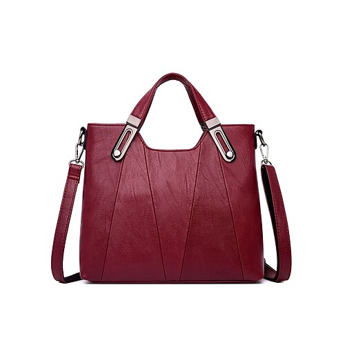 Damenhandtasche aus Kunstleder – erhältlich in verschiedenen Farben, vielseitiges Design mit mehreren Tragemöglichkeiten, perfekt für den Alltag und legere Anlässe.