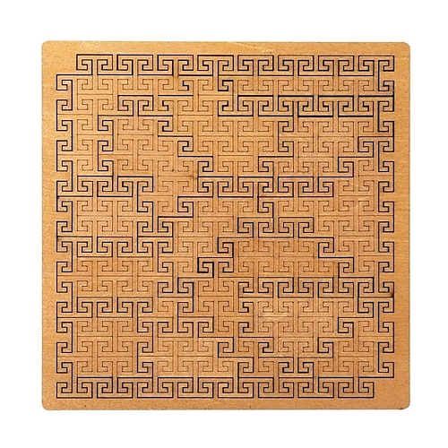 Fraktales Tablett-Puzzle-Set: Herausforderndes Holzpuzzle-Set, Denksportaufgabe, Geometrie-Logikspiel, Stressabbau-Spielzeug für Kinder und Erwachsene, kreatives Denken, pädagogisches Geschenk Image