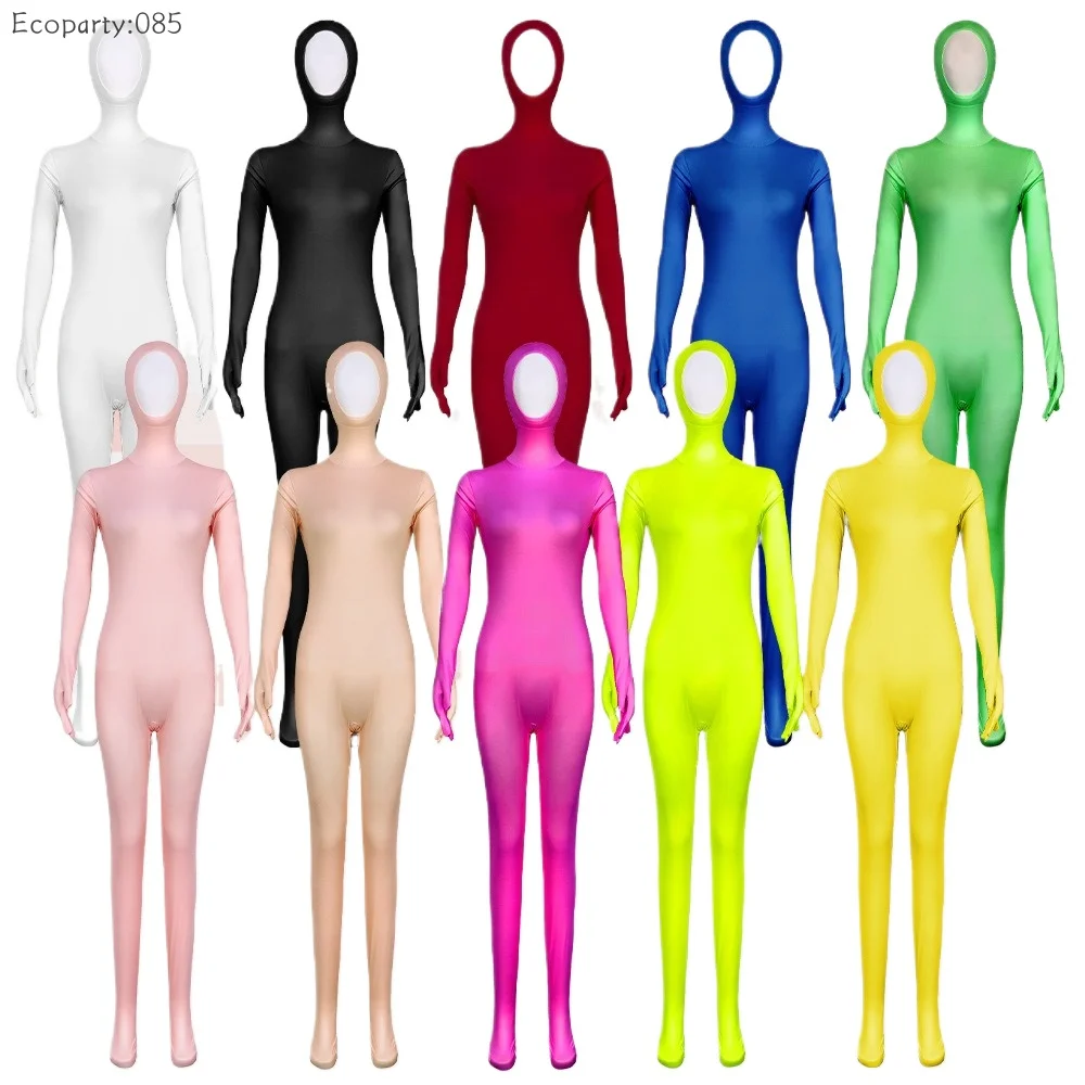 Ganzkörper-Zentai-Anzug-Kostüm für Damen und Herren, offenes Gesicht, zweite Haut, enger Anzug, Spandex-Overall, Erwachsene, Bodysuit, Cosplay-Kostüm Image