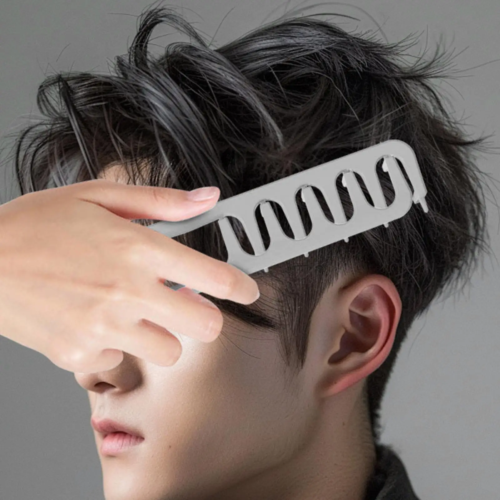 Volumengebender Haarstyling-Kamm mit breiter Zahnung, Lockenwerkzeuge, flauschige Textur für Männer, ideal für alle Haartypen, Haarstyling-Werkzeuge Image
