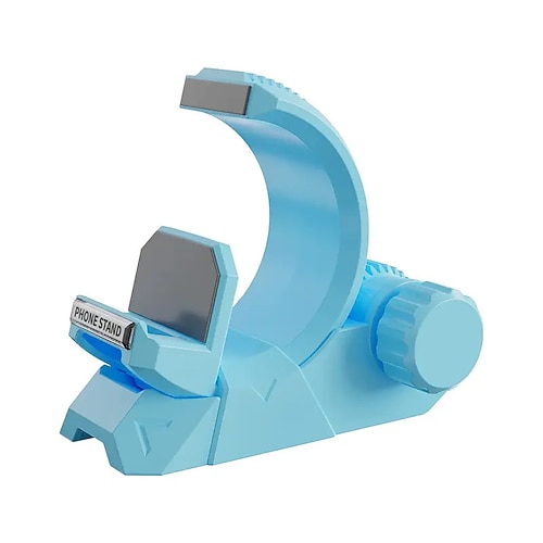 Verstellbarer Handyhalter für den Schreibtisch, stylischer Tablet-Halter im Mecha-Stil, robuste Handyhalterung mit mehreren Winkeln und Drehknopfverstellung, kompatibel mit iPhone, iPad und allen Smartphones