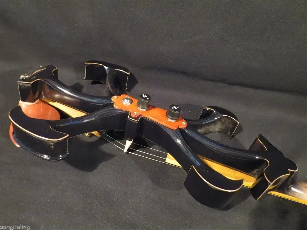 Neu Modell Best SONG Brand Top Art Crazy-2 schwarze 4/4 elektrische Violine Image