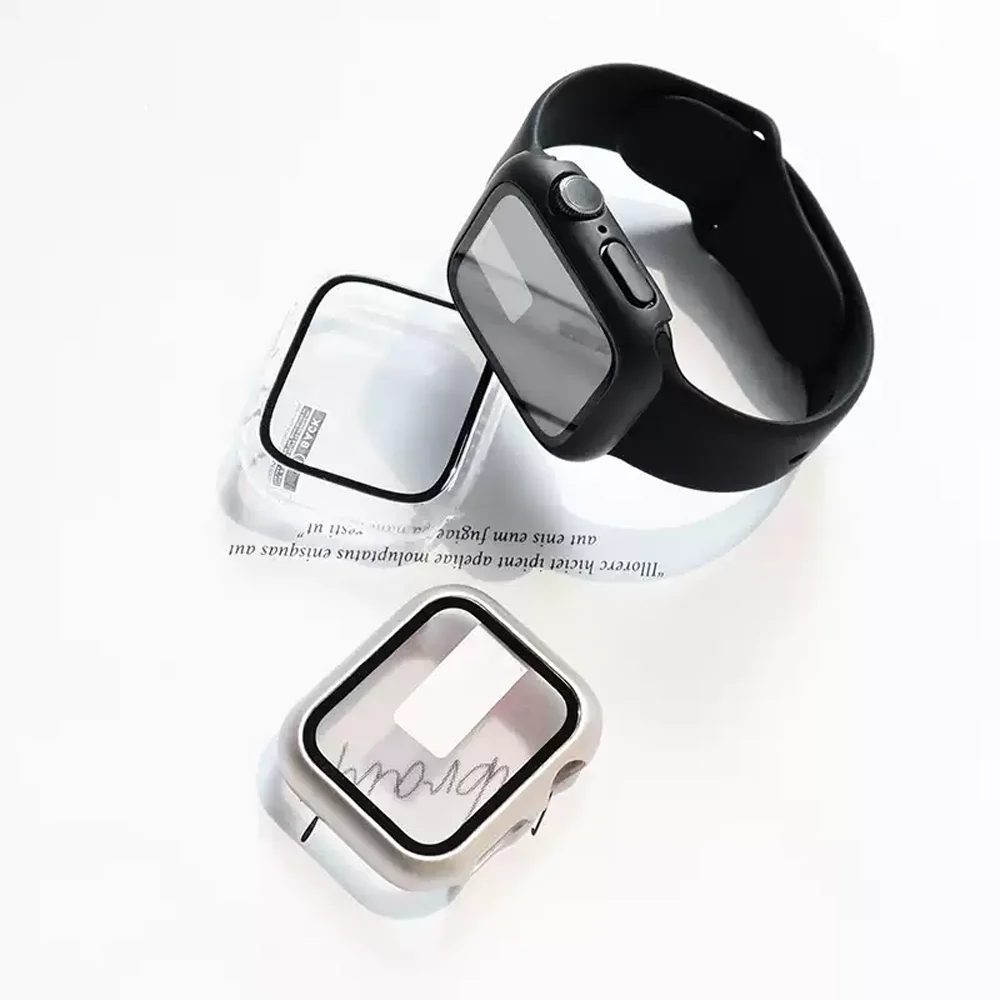 Glas + Gehäuse + Band für Apple Watch-Armbänder 46 mm 45 mm 41 mm 44 mm 40 mm 38/42 mm Silikonarmband iWatch-Serie 10 8 9 7 6 5 4 3 SE-Armband Image