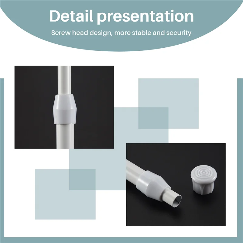 N15R-Teleskop-Duschstange, Duschvorhangstange, Teleskopstange, Stange für Dusche, Weiß